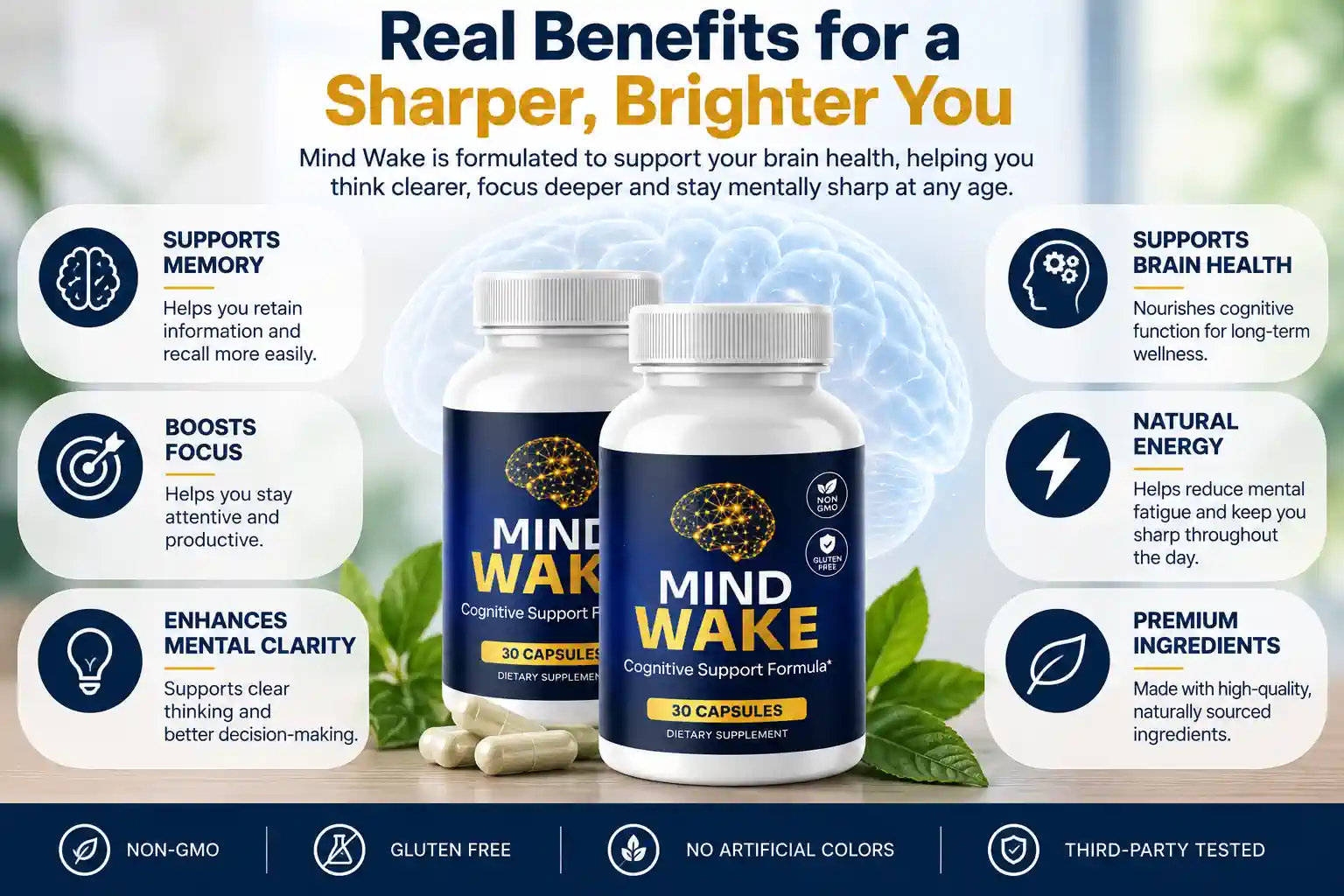 MindWake daily cognitive wellness concept